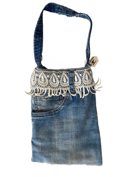 Bolso de Jean con encaje