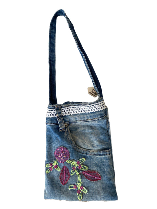 Bolso de Jean con flor